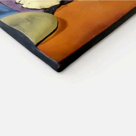 Tile Sculpture Ceramic Pottery La Ternura Oswaldo Guayasamin Ecuador 3D Modern - Picture 8 of 13